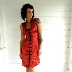 Vintage grungy oriental dress